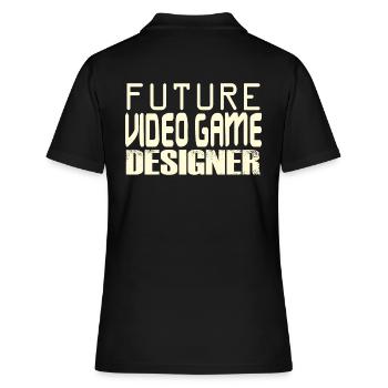 Futur concepteur de jeux vidéo - Polo Femme - noir - Dos - Ailine (174cm)