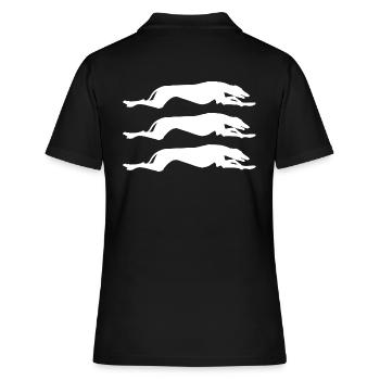 Motif Greyhound - Polo Femme - noir - Dos - Ailine (174cm)