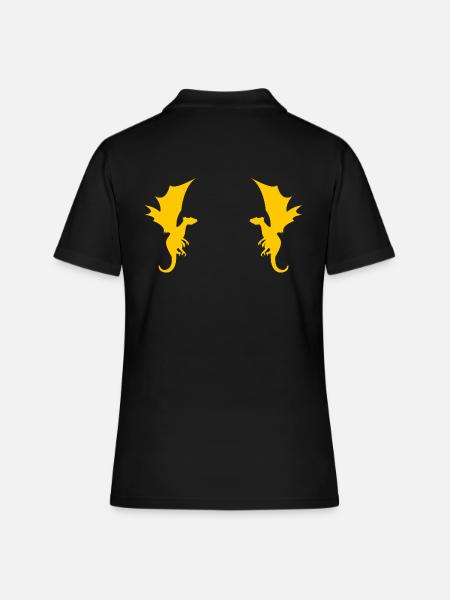 Motif Dragon Dragon - Polo Femme - noir