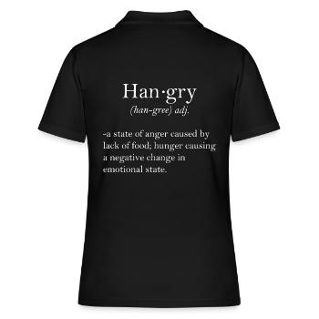 Hangry Gift - Frauen Polo Shirt - Schwarz - Hinten - Ailine (174cm)