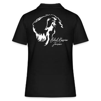 BLACK RUSSIAN TERRIER Profil Hunde Hund Wilsigns - Frauen Polo Shirt - Schwarz - Hinten - Ailine (174cm)
