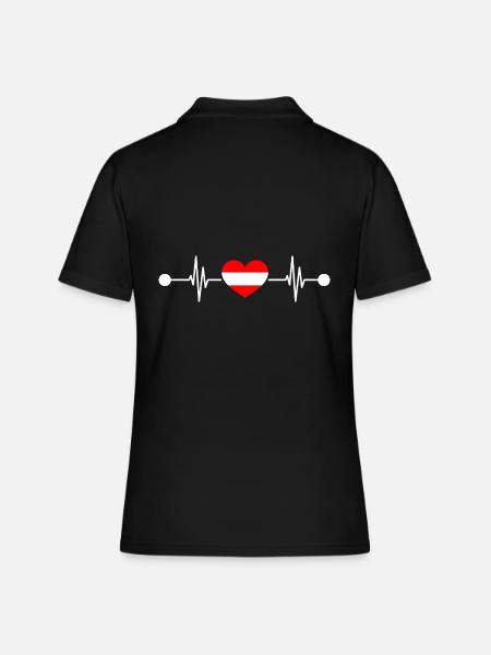 Heartbeat Autriche Autriche - Polo Femme - noir