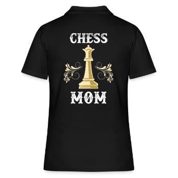 Echecs maman - joueur d'échecs - Polo Femme - noir - Dos - Ailine (174cm)