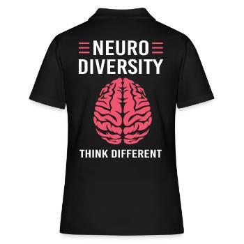 Autismus Autist ADHS Asperger Neurodiversity - Frauen Polo Shirt - Schwarz - Hinten - Ailine (174cm)