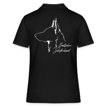 DEUTSCHER SCHÄFERHUND Profil Hundesport Wilsigns - Frauen Polo Shirt - Schwarz - Hinten - Ailine (174cm)