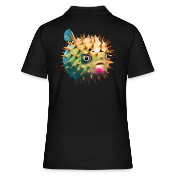 Poisson-globe gonflé - Polo Femme - noir - Dos - Ailine (174cm)