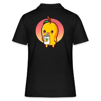 Refreshing mango enjoys mango juice - Women's Polo Shirt - black - Back - Ailine (174cm)