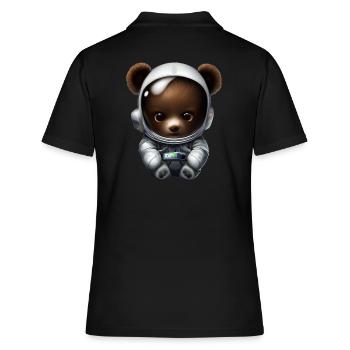 Ours en combinaison d’astronaute - Polo Femme - noir - Dos - Ailine (174cm)