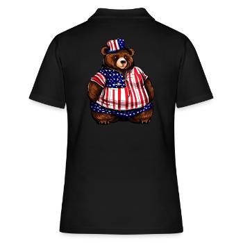 Gros ours américain - Polo Femme - noir - Dos - Ailine (174cm)