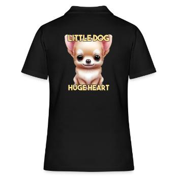 Little Chihuahua with a big heart - Women's Polo Shirt - black - Back - Ailine (174cm)
