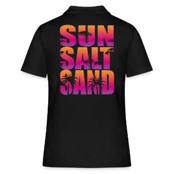 Sun Salt Sand - Frauen Polo Shirt - Schwarz - Hinten - Ailine (174cm)