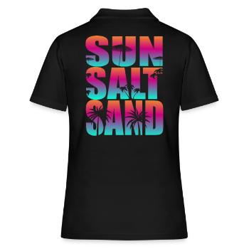Sun Salt Sand - Frauen Polo Shirt - Schwarz - Hinten - Ailine (174cm)