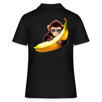 Banane à cache-cache de singe - Polo Femme - noir - Dos - Ailine (174cm)