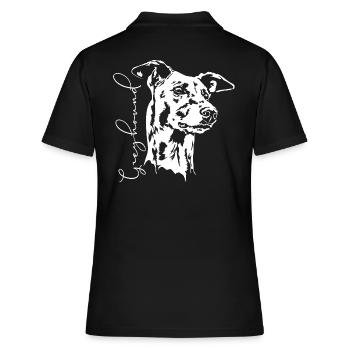 GREYHOUND Portrait Greyhound Greyhounds Wilsigns - Polo Femme - noir - Dos - Ailine (174cm)