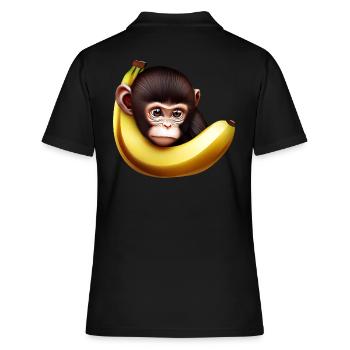 Banane à cache-cache de singe - Polo Femme - noir - Dos - Ailine (174cm)