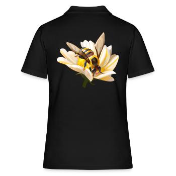Fleißige Biene - Frauen Polo Shirt - Schwarz - Hinten - Ailine (174cm)