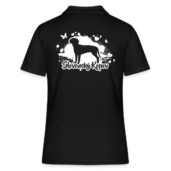 SLOVENSKY KOPOV Hunde Hund Jagdhunde Wilsigns - Frauen Polo Shirt - Schwarz - Hinten - Ailine (174cm)