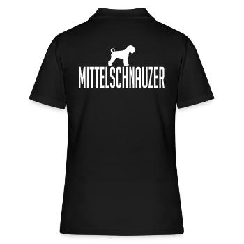 Mittelschnauzer chiens de race de chien Wilsigns - Polo Femme - noir - Dos - Ailine (174cm)