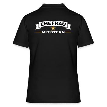 Beste Ehefrau mit Stern - Frauen Polo Shirt - Schwarz - Hinten - Ailine (174cm)