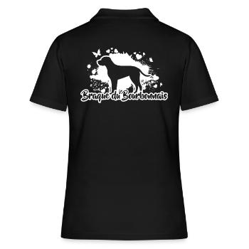 BRAQUE DU BOURBONNAIS Dogs Hunting Dogs Wilsigns - Women's Polo Shirt - black - Back - Ailine (174cm)