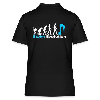 Schwimmen Evolution - Frauen Polo Shirt - Schwarz - Hinten - Ailine (174cm)