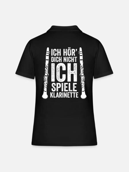 Klarinette - Frauen Polo Shirt - Schwarz