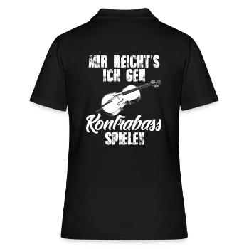 Kontrabass - Frauen Polo Shirt - Schwarz - Hinten - Ailine (174cm)