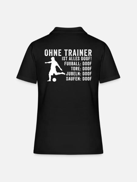 Fußball Trainer - Frauen Polo Shirt - Schwarz