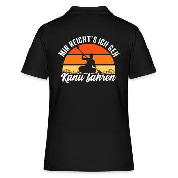 Kanu Kajak - Frauen Polo Shirt - Schwarz - Hinten - Ailine (174cm)