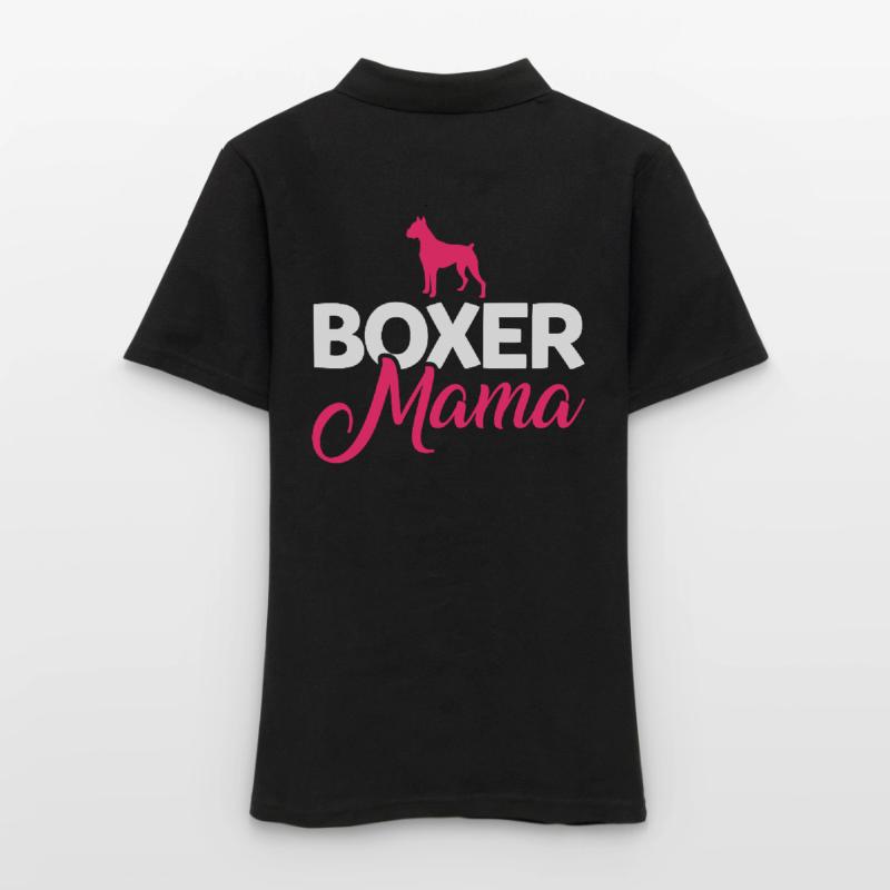 Boxer Hunde Mama Mutter Muttertag Geschenk Frauen Polo Shirt