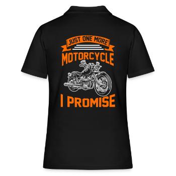 Motorrad Motorradfahrer Motorrad - Frauen Polo Shirt - Schwarz - Hinten - Ailine (174cm)