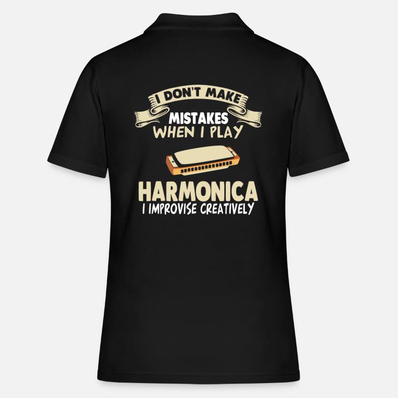 Harmonica Harmonica Harmonica Harmonica - Polo Femme - noir