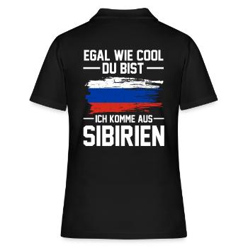 Russland Russe Sibirien Sibire - Frauen Polo Shirt - Schwarz - Hinten - Ailine (174cm)