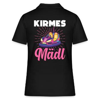 Kirmes Mädl Schausteller Jahrmarkt - Frauen Polo Shirt - Schwarz - Hinten - Ailine (174cm)