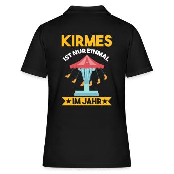 Riesenrad Jahrmarkt Schausteller Kirmes - Frauen Polo Shirt - Schwarz - Hinten - Ailine (174cm)