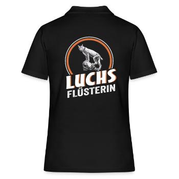 Luchs Flüsterin - Frauen Polo Shirt - Schwarz - Hinten - Ailine (174cm)