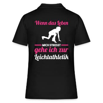 Leichtathletik - Frauen Polo Shirt - Schwarz - Hinten - Ailine (174cm)