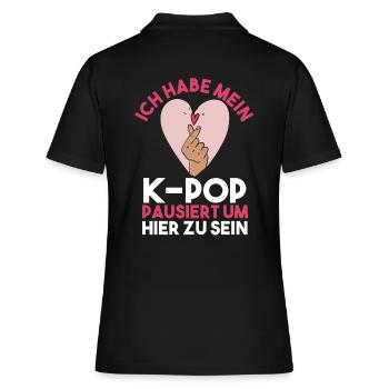 K-pop - Frauen Polo Shirt - Schwarz - Hinten - Ailine (174cm)