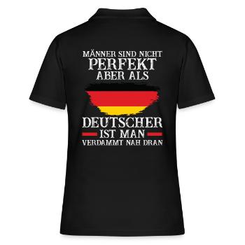Deutschland Deutscher Deutsches - Frauen Polo Shirt - Schwarz - Hinten - Ailine (174cm)