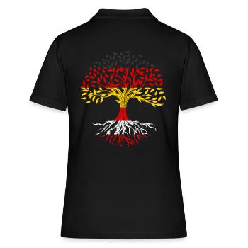 Roots Tree Allemagne Autriche - Polo Femme - noir - Dos - Ailine (174cm)