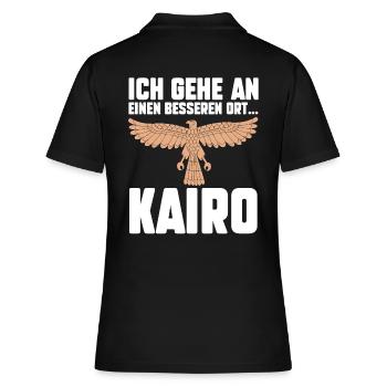 Ich gehe an einen besseren Ort Kairo - Frauen Polo Shirt - Schwarz - Hinten - Ailine (174cm)