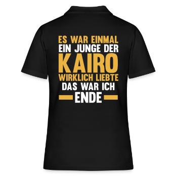 Es war einmal ein Junge der Kairo wirklich liebte - Frauen Polo Shirt - Schwarz - Hinten - Ailine (174cm)