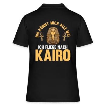 Ihr könnt mich alle mal ich fliege nach Kairo - Frauen Polo Shirt - Schwarz - Hinten - Ailine (174cm)