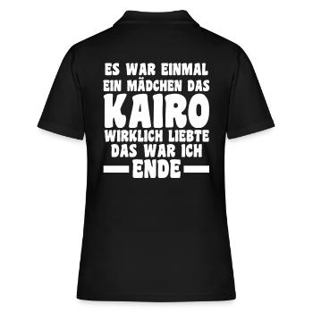 Es war einmal ein Mädchen das Kairo wirklich liebt - Frauen Polo Shirt - Schwarz - Hinten - Ailine (174cm)