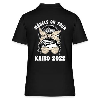 Mädels on Tour Kairo 2022 - Frauen Polo Shirt - Schwarz - Hinten - Ailine (174cm)