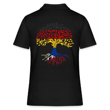 Roots Tree Allemagne Philippines - Polo Femme - noir - Dos - Ailine (174cm)