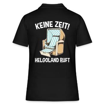 Nordsee Helgoland - Frauen Polo Shirt - Schwarz - Hinten - Ailine (174cm)