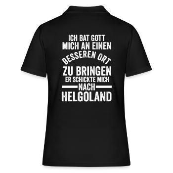 Nordsee Helgoland - Frauen Polo Shirt - Schwarz - Hinten - Ailine (174cm)