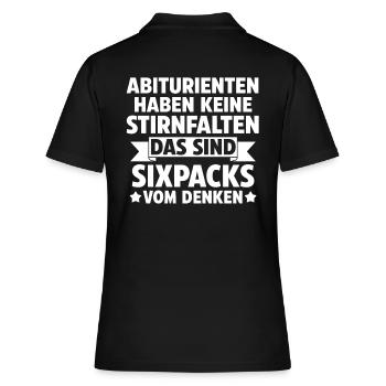 Abiturient Abifeier Abi Abitur - Frauen Polo Shirt - Schwarz - Hinten - Ailine (174cm)