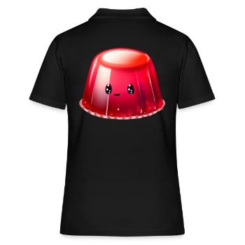 Kawaii Pudding - Women's Polo Shirt - black - Back - Ailine (174cm)